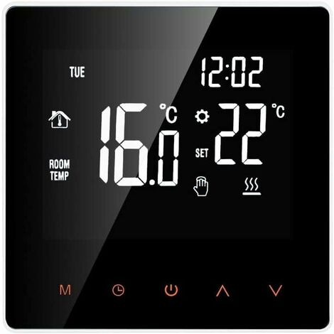 MINKUROW Termostato Smart Wifi, Termostato Programmabile Intelligente, Termostato Connesso Smart Wifi, Compatibile Con Alexa Google Home, Riscaldamento Elettrico A Pavimento 16a Bianco (1/5)