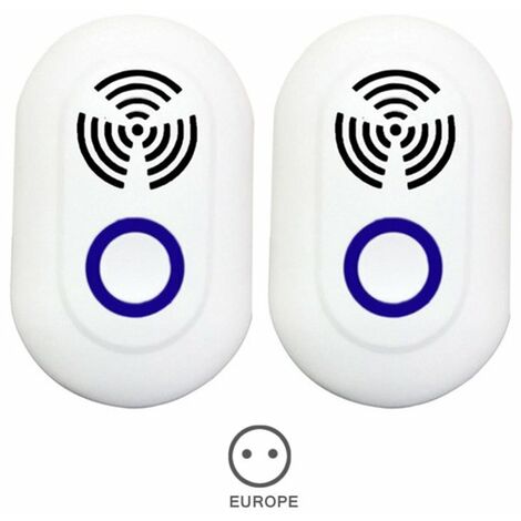 MINKUROW Repellente Per Topi, Repellente Per Zanzare Ad Ultrasuoni, Dispositivo Per Uccidere Topi E Ratti Ad Ultrasuoni, Respinge Scarafaggi, Formiche, Roditori - 100% Innocuo (2 Confezioni) (1/5)