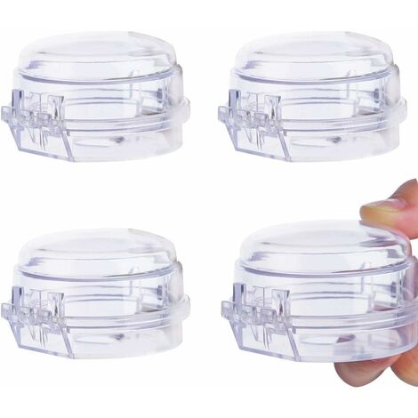 MINKUROW 4 Pezzi Copertura Manopola Copri Manopola Fornello A Gas Per Protezione Sicurezza Bambini Serrature Bambini Sicurezza Cucina Cucina Domestica (Trasparente 6 x 4cm)