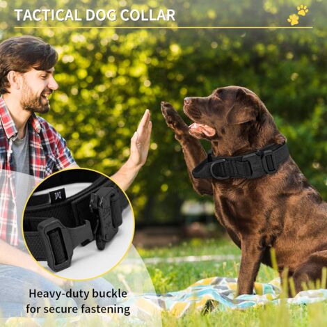 Collare tattico per cani con impugnatura di controllo Collare regolabile  militare in nylon, fibbia in metallo
