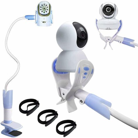 MINKUROW Supporto per Baby Monitor Universale, Staffa Flessibile per Baby Monitor Girevole a 360 Gradi, Staffa Pieghevole per Baby Monitor per Asilo Nido, Adatto per la Maggior Parte dei Telefoni per (1/5)