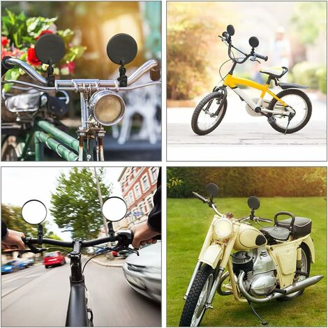 Specchietto Retrovisore per Bicicletta, Specchietti Bici, 360° HD  Regolabile Rotazione Ciclismo Retrovisori, Universale per Manubrio 15-35mm,  Per