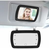 MINKUROW Specchio Parasole Per Auto, Specchio Per Il Trucco, Specchio Cosmetico Con Sei Luci A Led