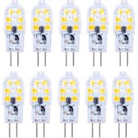 MINKUROW Lampadina Led G4 12v 2w Bianco Freddo 6000k, 200lm, Bi-Pin G4 Equivalente Alogena 10w 20w, Lampada Led G4 12v Ac/Dc Per Camper Van/Cappa Da Cucina, Non Dimmerabile, Confezione Da 10
