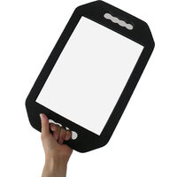 MINKUROW Specchio Per Mano, Specchio Per Parrucchiere, Specchio Quadrato In Schiuma Di Spugna, Specchio Per Parrucchiere Antiurto Per Viaggi, Bagno, Ufficio, Trucco, Bellezza (Quadrato)