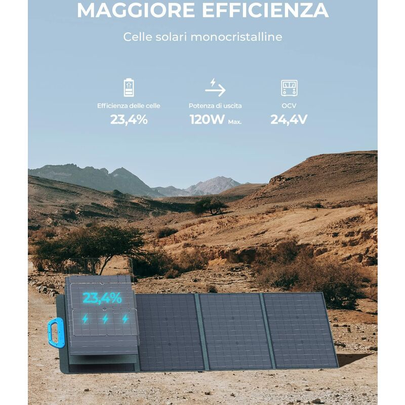 BLUETTI PV200 200W Pannello Solare Portatile Pieghevole, 23,4