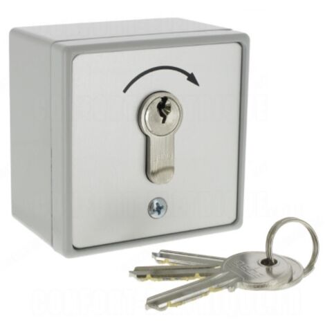 Geba – Contacteur à clé 1 contact NO – Boîtier aluminium résistant – Classe de protection IP54 – Sécurise installations électriques - APZ 1-1 T