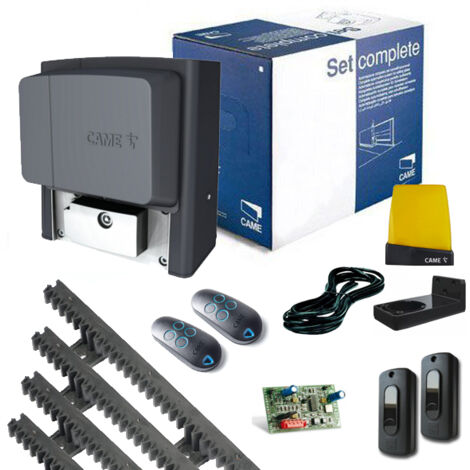 Came – Kit de motorisation portail coulissant 800 kg – Longueur maximum 14 mètres – Électronique 230V avec détection d'obstacles - U2643