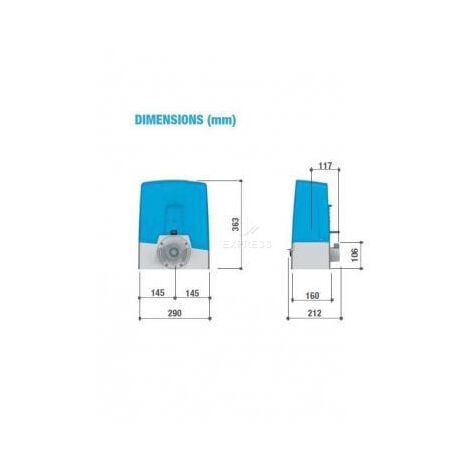 Motorisation portail coulissant CAME 8K01MS-003