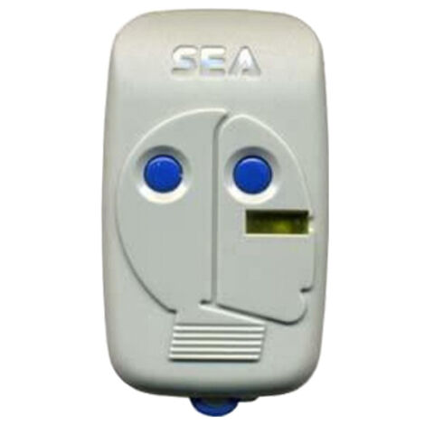 Télécommande émetteur mural 433.92 MHz – 2 boutons – Alimentation pile 12V – Codage par enregistrement – Compatible motorisations – SEA - HEAD 433-2