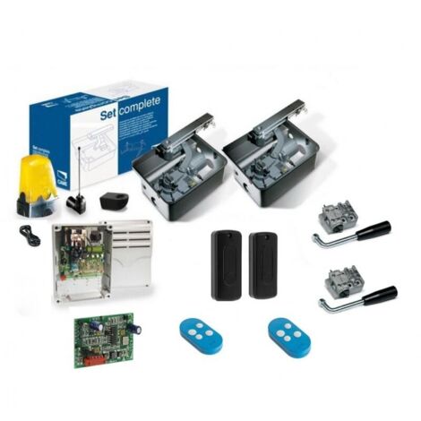 Came – Kit de motorisation de portail enterrée 230V – Charge max 800 kg – Longueur vantail 3.5 m – 2 télécommandes 433.92 MHz – 8K01MI005