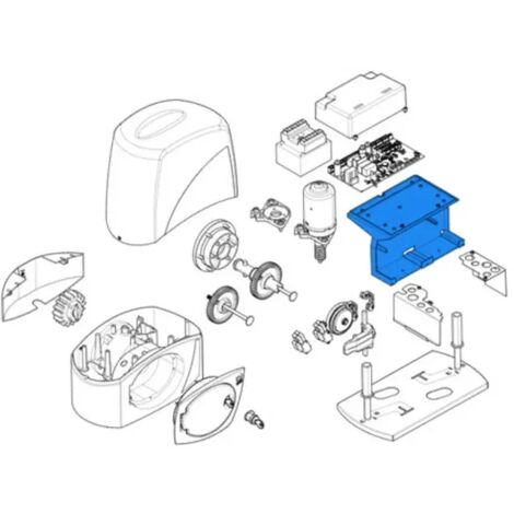 came pièce détachée support armoire de commande bx 119ribx050 (1/3)