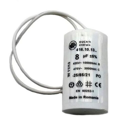 Came – Condensateur 8 µF avec câbles pour motorisation de portail – Démarrage automatique – Référence 119RIR291