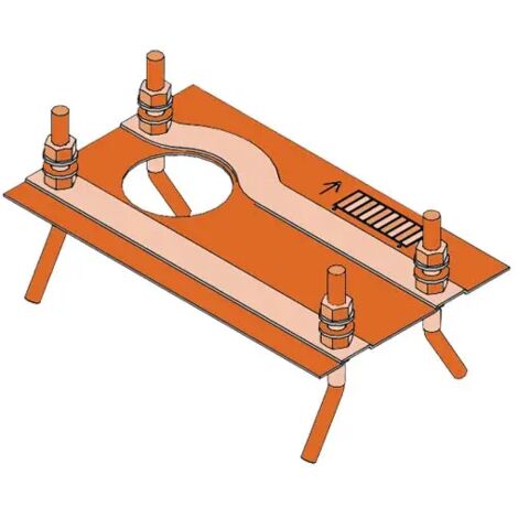 Plaque et supports FAAC 63001325 pour remplacement du moteur Cyclo Rapid C720 C721 (1/3)
