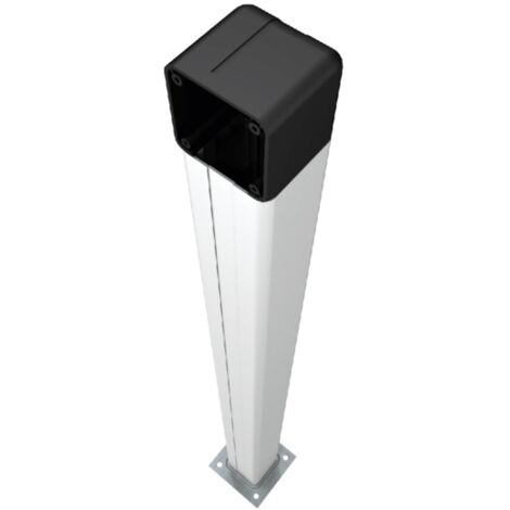Colonnette en aluminium anodisé naturel H = 1 m CSS