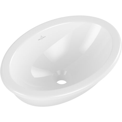 VILLEROY ET BOCH Loop & Friends TitanCeram lavabo sobre encimera blanco 50,5 x 36 sin rebosadero