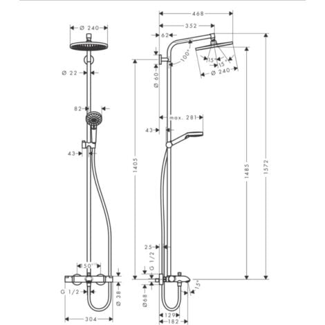 hansgrohe Crometta S Sistema de ducha