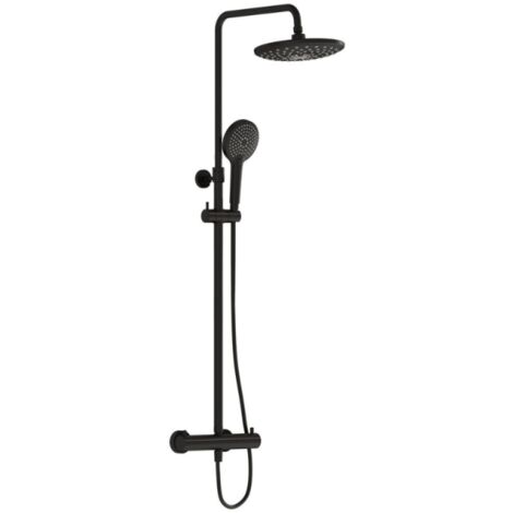 Columna de ducha termostática VitrA Aquaheat Bliss 240 2F, negro mate (1/4)