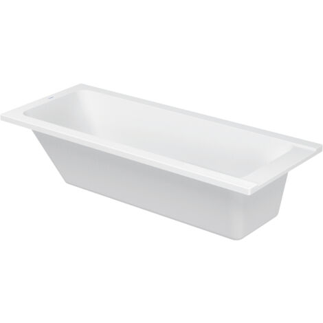 Bañera Duravit D-Code rectangular 1700x700 mm, con una inclinación dorsal, de acrílico sanitario, blanco