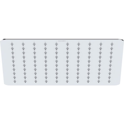 Cabezal de ducha Duravit universal, acero inoxidable, con chorro tipo Lluvian, cuadrada (300 mm), ajustable en ángulo, cromo (1/3)