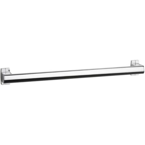 Barra de apoyo PMR PELLET Design Recta 40 cm tapas de resina cromada aluminio anodizado brillo (1/5)