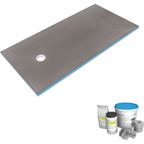 Receveur de douche à carreler 140 x 90 WEDI Fundo Primo rectangle écoulement excentré + kit d'étancheité (1/5)