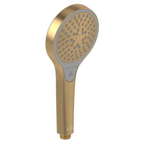 VILLEROY & BOCH Verve Showers Rociador de ducha de 3 chorros en oro cepillado (1/4)