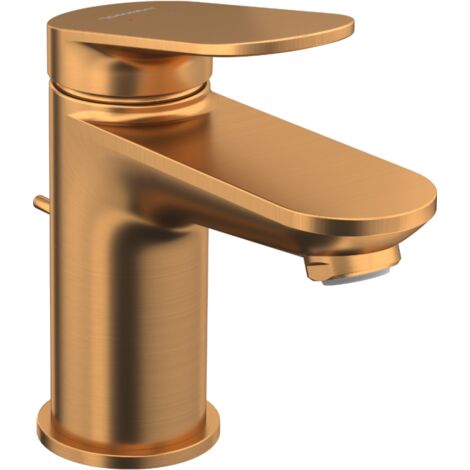 Mezclador de lavabo DURAVIT Wave S con desagüe de bronce cepillado (1/4)
