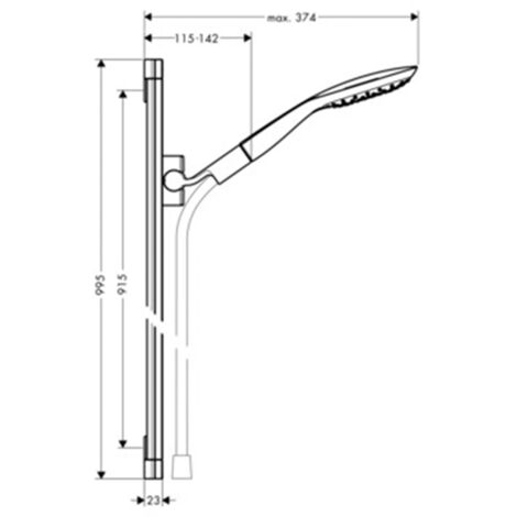 Barra de ducha Unica, la original de hansgrohe