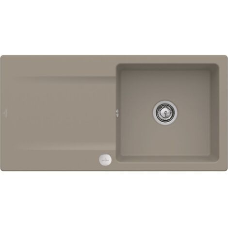 VILLEROY ET BOCH Siluet 60 Timber CeramicPlus fregadero con desagüe automático (1/5)