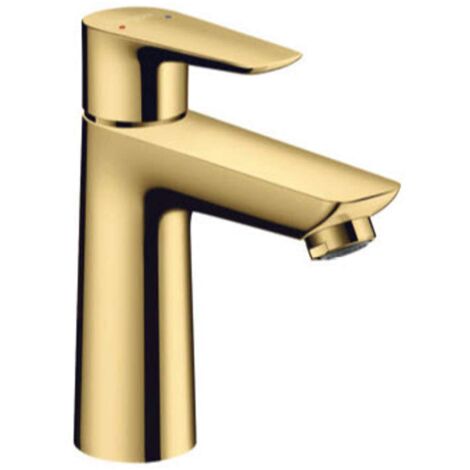 HANSGROHE Mezclador de lavabo Talis E 110, sin desagüe automático ni extraíble, aspecto dorado pulido (1/2)