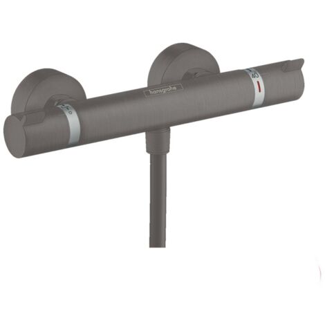 Hansgrohe Ecostat Comfort - Grifo de ducha termostático, cromo negro cepillado 13116340