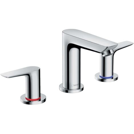 HANSGROHE Mezclador de lavabo Talis E 150, 3 agujeros, con tirador y vaciador cromado (1/3)