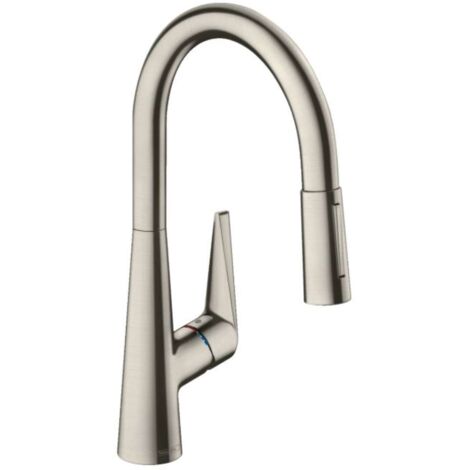 Grifo de cocina con ducha HANSGROHE Talis M51 200 sBox 2 chorros aspecto acero inoxidable (1/4)