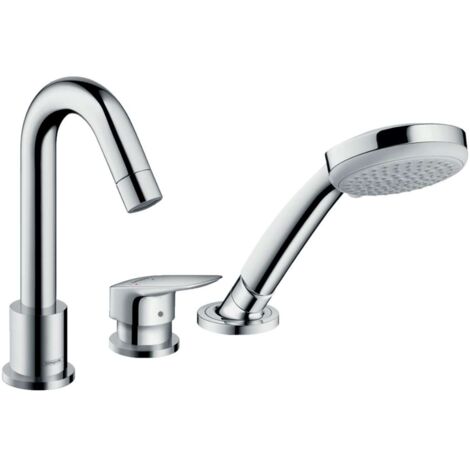 HANSGROHE Logis grifo monomando para bañera y ducha con 3 orificios cromado (1/3)