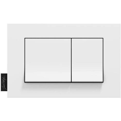 Placa de mando JACOB DELAFON, pulsadores rectangulares dobles, blanco brillo