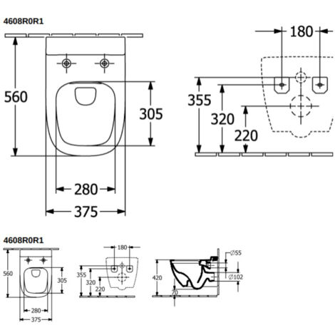 Inodoro suspendido sin borde VILLEROY ET BOCH Antheus DirectFlush White CeramicPlus + asiento extraíble con descenso gradual