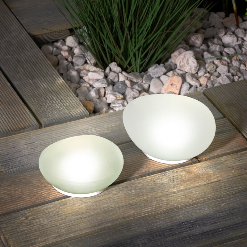 Esotec Solar-Dekoleuchten Sara – 2er Set, LED-Tisch- Und Stehleuchten Mit Flackerlicht, Metall, IP44, Warmgelb, Für