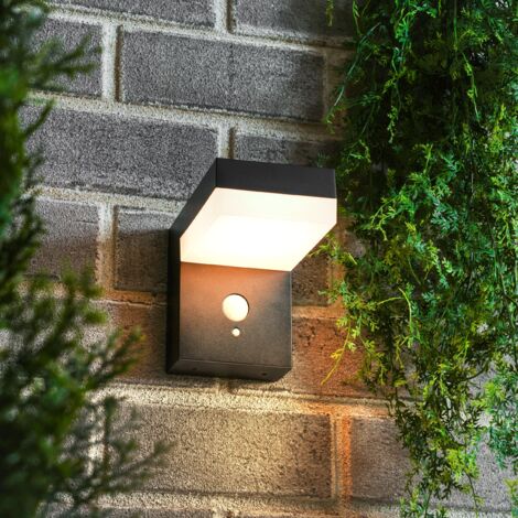 esotec Solar Wandleuchte für außen Nala PIR LIFEPO4-Akku Aluminium 102931