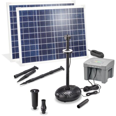 esotec Solar Teichpumpenset 100/4000 LED mit 12,8V/24Ah LiFe