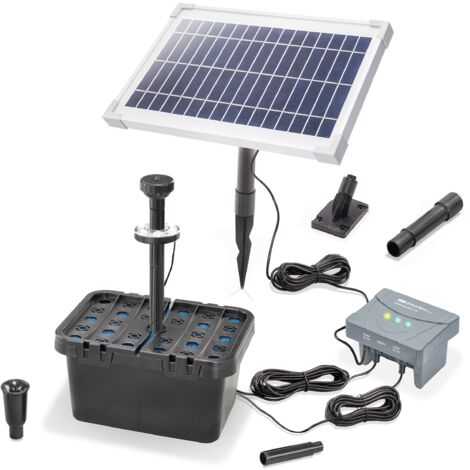 esotec Solar Teichfilterset Profi 8/400 mit LED und LIFEPO4 Akku 100951