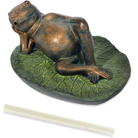 esotec Wasserspeier FROSCH auf SEEBLATT Einzelfigur Teichfigur 100744