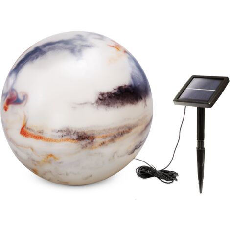 Solar Leuchtkugel ⌀ 26 cm in Marmor-Optik Gartenkugel Solarkugel outdoor 102673