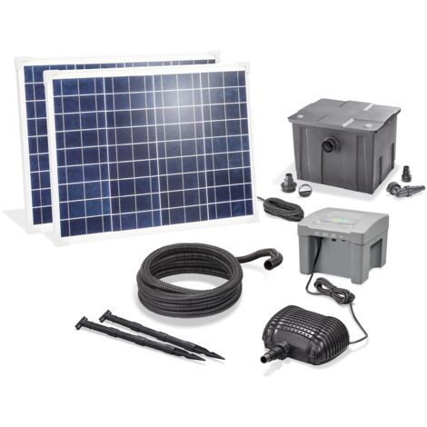 esotec Solar Premium Teichfilter Komplett-Set 100/4200 mit LIFEPO4 Akku 101092