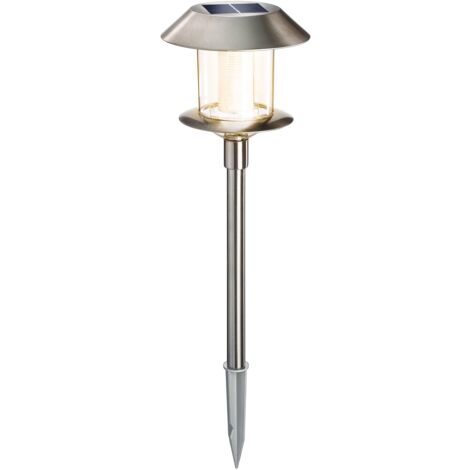 esotec Solar Stableuchte Swing LED-Steckleuchte Edelstahl H=38cm outdoor 102070