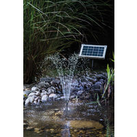 Solar Teichpumpe mit Akku und LED Gartenteich Wasserspiel Teich 