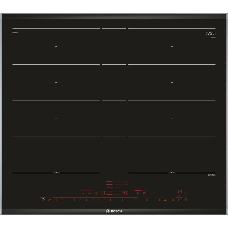 Placa Bosch Pxy675dc1e Negra 60cm Flex Induccion 2 Zonas Premium