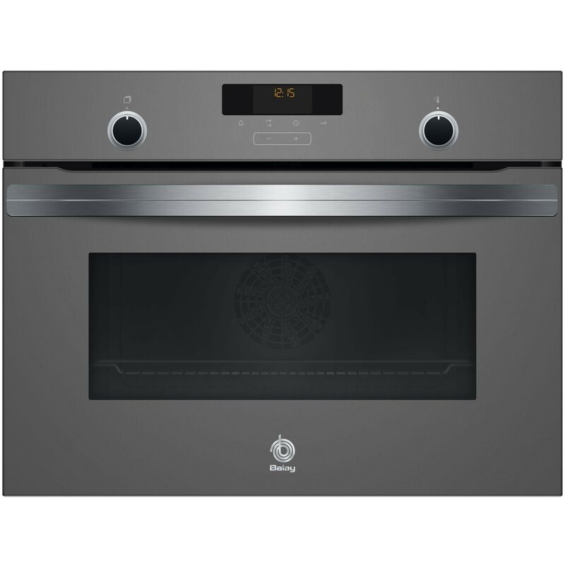 Horno Balay 3cb5151a2 Cristal Gris Antracita Multifuncion 45cms 47 Litros Aqualisis A (sustituto De 3hb5351a0a) Serie Cristal