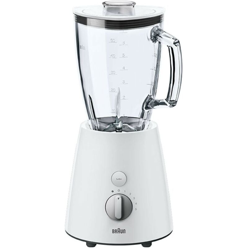 Batidora Braun Jb3060whs 800w Vaso Cristal 1,75 Litros Blanca Pica Hielo