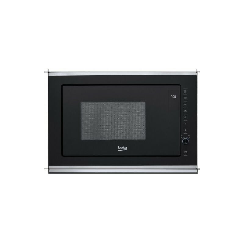 Microondas Beko Mgb25333x 25 Litros/ Temp. Digital / Touch Control / Panel Cristal Negro Inox